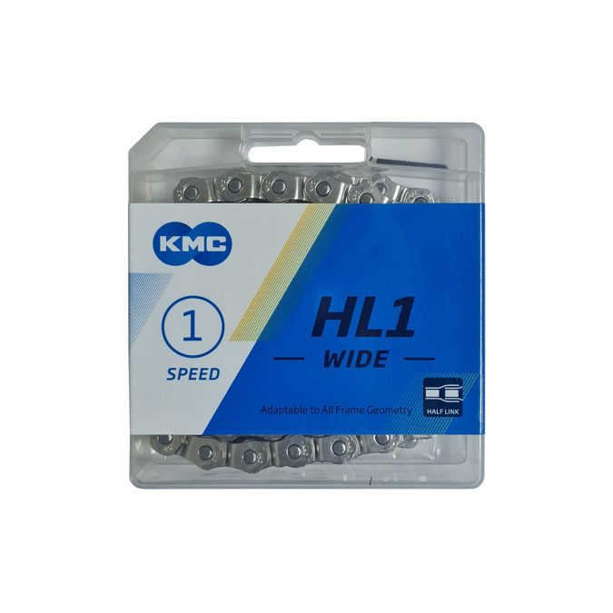 Цепь KMC HL1 WIDE 112L серебристая, в торг.уп.